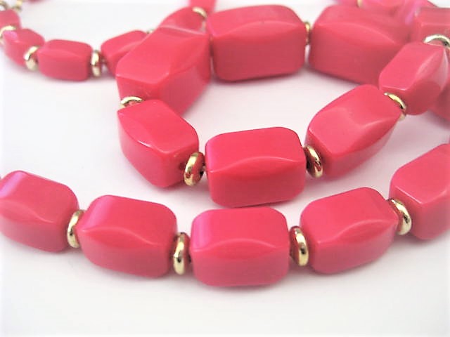 Bright Pink Long Necklace