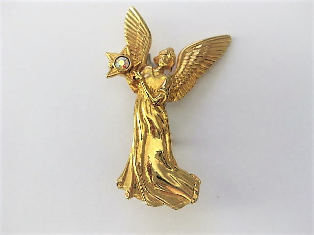 Golden Angel with Star Brooch by 94TGT, Inc