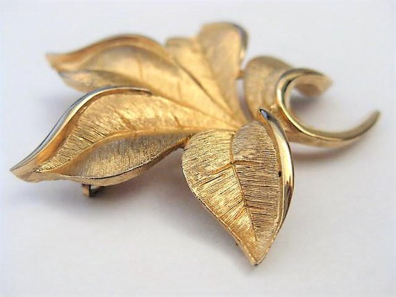 Gold Leaf Brooch by Trifari