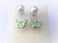 Butterfly & Pearl Earrings Duo