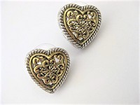 Two-Tone Heart Earrings