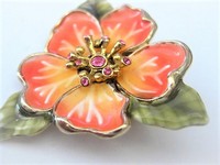 Pink Flower Blossom Brooch   by Monet