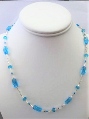 Aqua Glass Necklace