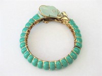 Dark Aqua Elephant Bangle Bracelet