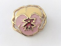 Pansy Flower Pin   by Avon