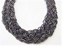 Purple Peacock Multiple Strands Necklace