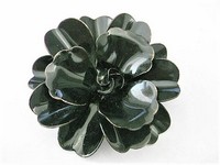 Black Metal Flower Pin