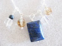 Denim Lapis Stone, Sodalite Long Necklace