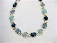 Blue Beaded Choker Necklace