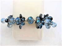 Blue Crystal Beaded Bracelet