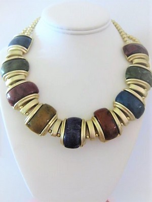 Bold Jewel-toned Choker Necklace