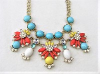 Colorful Beaded Bib Necklace  by Charming Charlie