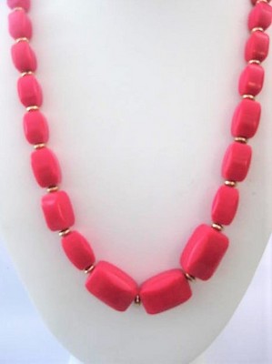 Bright Pink Long Necklace