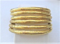 Gold Coil Cuff Bracelet