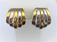 Two-tone Clip Earring