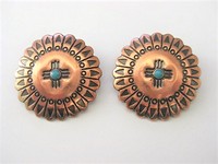 Copper Sunburst Clip Earrings  by Premier USA