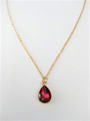 Red Teardrop Necklace