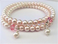 Pink Pearl Wrap-around Bracelet