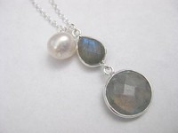 Labradorite & Cultured Pearl Necklace