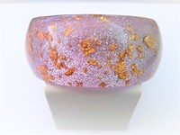 Lilac Gold Glitter Bangle Bracelet