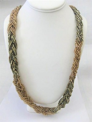 Long Multiple Strand Beaded Necklace  by  The Loft - Ann Taylor