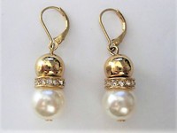 Drop Pearl Earrings   by Monet