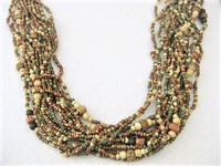 Earth Colors Multiple Strand Necklace