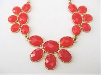 Orange Bib Necklace