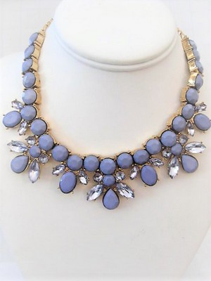 Periwinkle Bib Draped Necklace