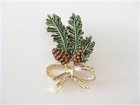 Pine Cone & Sprigs Pin Brooch   by Gerrys