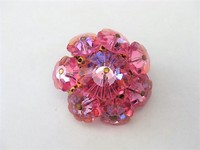 Austrian Pink Crystals Brooch