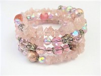 Pink Quartz Wrap Bracelet