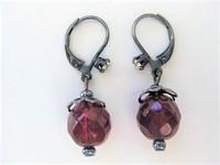 Deep Red Drop Earrings