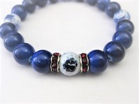 Royal Blue Glass Stretch Bracelet