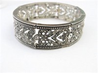 Marcasite Look Bangle Bracelet