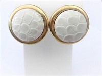 Off White Statement Leather Pierced Earrings