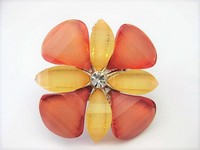 Orange Flower Ring