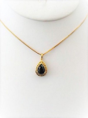 Black Teardrop Necklace  by Avon