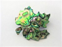 Abalone Shell Leaf Pin