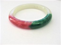 White Agate Bangle Bracelet