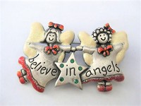 Believe In Angels Pin  by AJMC