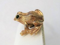 Gold Frog Tack Pin  by Avon