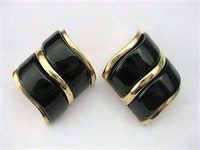 Black & Gold Classic Earrings