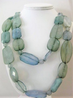 Blue & Green Large Bead Necklace