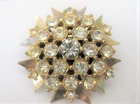 Crystals Rhinestone Cluster  Versatile Pin