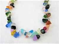 Polished Glass Nugget Necklace