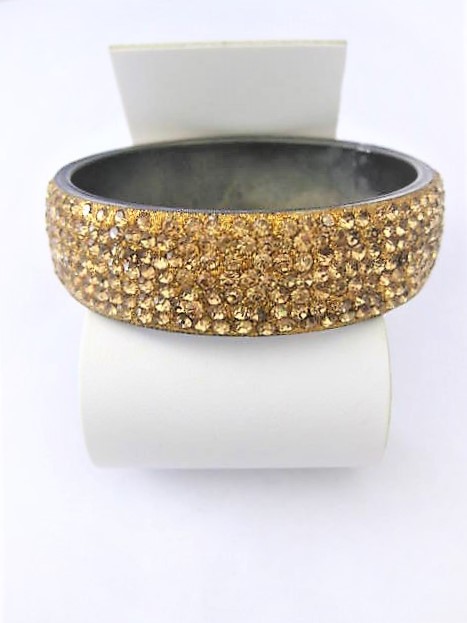 Gold Rhinestone Fashion Bangle Bracelet