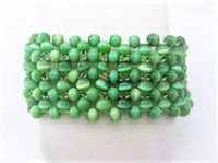 Cat-Eye Green Band Bracelet