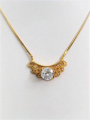 Solitaire CZ Necklace  by WLind