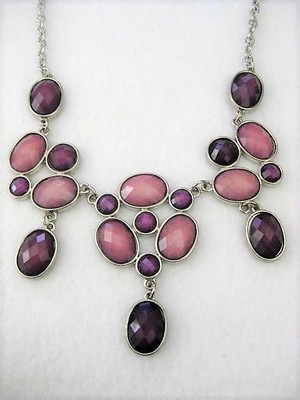 Purple & Mauve Bib Necklace  by Charming Charlie